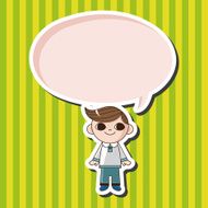 boy man cartoon theme elements N122