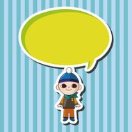 boy man cartoon theme elements N123
