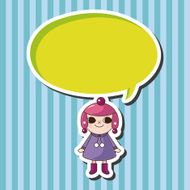 lady girl cartoon theme elements N110