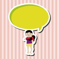 lady girl cartoon theme elements N113