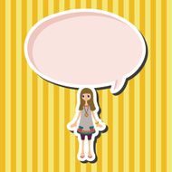 lady girl cartoon theme elements vector eps N37