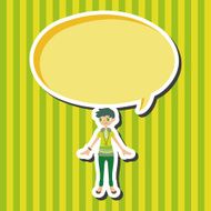 lady girl cartoon theme elements vector eps N38