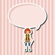 lady girl cartoon theme elements vector eps N39
