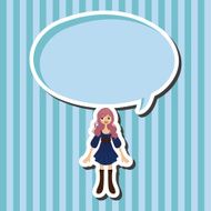 lady girl cartoon theme elements vector eps N42