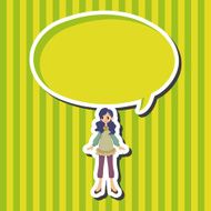 lady girl cartoon theme elements vector eps N43