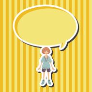 lady girl cartoon theme elements vector eps N44