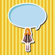 lady girl cartoon theme elements vector eps N45