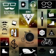 Hipster style info graphic element N2