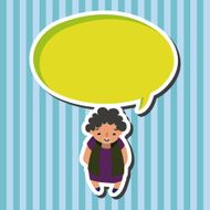 family grandmother character flat icon elements background eps10 N2