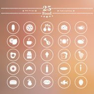 Icons flat is eating white on a blurred background N2