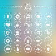 Icons flat is eating white on a blurred background N3