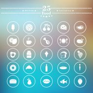 Icons flat is eating white on a blurred background N7