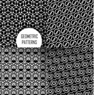 geometric pattern in op art design Black and white N25