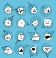 Abstract polygonal label design Elements of astronomy N20