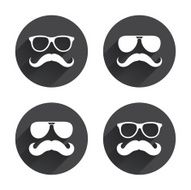 Mustache and Glasses icons Hipster symbols N6