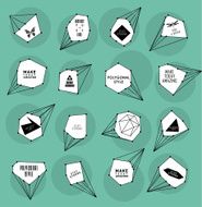 Abstract polygonal label design Elements of astronomy N23