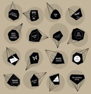 Abstract polygonal label design Elements of astronomy N24