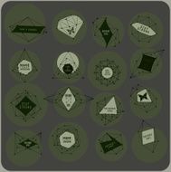 Abstract triangles design N26