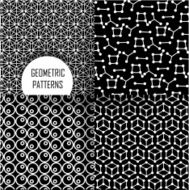 geometric pattern in op art design Black and white N28