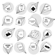 Abstract polygonal label design Elements of astronomy N28