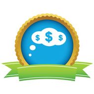 Gold dollar cloud logo