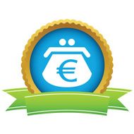 Gold euro purse logo