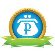Gold rouble purse logo