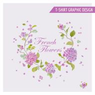 Floral Wreath Graphic Design - for t-shirt fashion prints