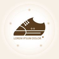 silhouette of stylized Sneakers vector illustration