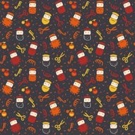 Seamless pattern in vector made of stylish hipster bearded men