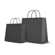 black shopping bags set N3