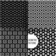 geometric pattern in op art design Black and white N39
