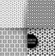 geometric pattern in op art design Black and white N40