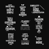 fashion attitude quotes set