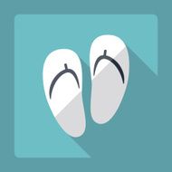Flat modern design with shadow Sandals flip-flops