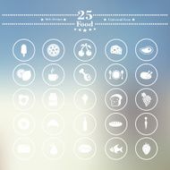 Icons flat is eating white on a blurred background N8