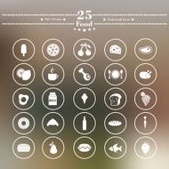 Icons flat is eating white on a blurred background N9