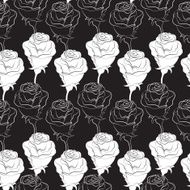 Seamless vector background with roses Vector