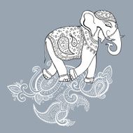 Elephant Indian style Decorative Vector illustration