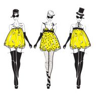 Yellow lace dresses