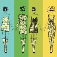 Color wheel dresses