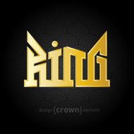 luxury golden King Crown vector design element