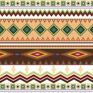 Tribal ethnic seamless stripe pattern on white background