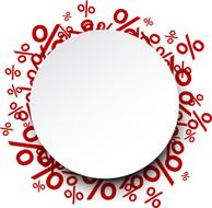 Round paper note over percent signs N2