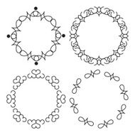 Set of simple geometric abstract frame for your text