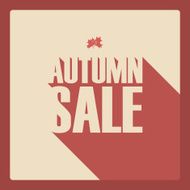 Autumn sale poster Special offer promotion Discounts banner template Long