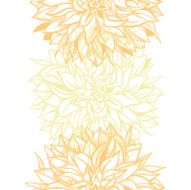 Template background with flowers dahlia in shades of yellow