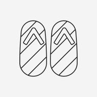 slipper line icon N10