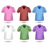 Color t-shirt design template set