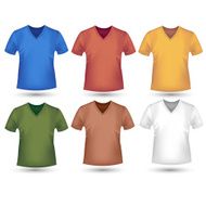 Color t-shirt design template set N2